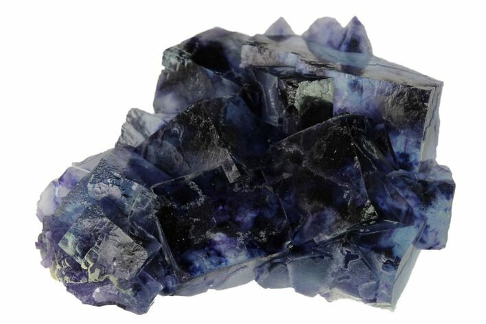 Purple-Blue Cubic Fluorite Crystal Cluster - Inner Mongolia #146944